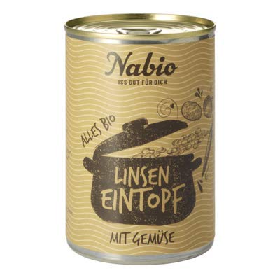 Veganer Bio-Linsen Eintopf 400g (1 Dose) von NABIO