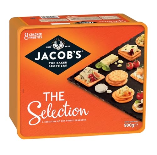 Jacob's Kekse für Käseauswahl, 900 g, 8 Cracker-Sorten, ideal zum Teilen, toller Geschmack, verkauft von NAEM Jacob's Kekse für Käseauswahl, 900 g, 8 Cracker-Sorten, ideal zum Teilen, toller Geschmack, verkauft von NAEM von NAEM