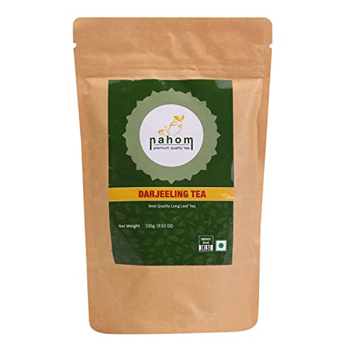 NAHOM Premium Darjeeling Loose Leaf Black Tea, Himalayan Black Tea - Flowery, Aromatic & Delicious | Picked & Packed in India | Champagne of Teas | 3.53oz/ 100g Pouch von NAHOM