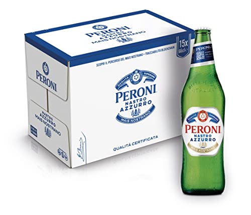 Italienisches Premium-Bier NASTRO AZZURRO Karton mit 15 Flaschen zu 66 cl. von PERONI NASTRO AZZURRO