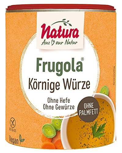 Frugola Körnige Würze - 100% natürlich, vegan, glutenfrei - ohne Hefe, Gewürze, Geschmacksverstärker, Zucker & Palmfett - Suppenwürze, Gemüsebrühe 500 g von Natura