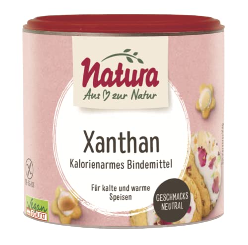 Natura Xanthan – 100 g – Natürliches Bindemittel – vegan und glutenfrei – zum Backen und Kochen – für warme und kalte Speisen – geschmacksneutral von Natura