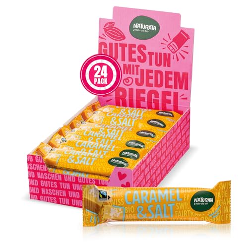 Naturata Bio Caramel & Salt Schoko-Riegel 24 x 33g | 100% Fairtrade & Bio-Qualität | Hergestellt in der Schweiz | Schoko-Riegel im Vorratspack Naturata Bio Caramel & Salt Schoko-Riegel 24 x 33g | 100% Fairtrade & Bio-Qualität | Hergestellt in der Schweiz | Schoko-Riegel im Vorratspack von Naturata