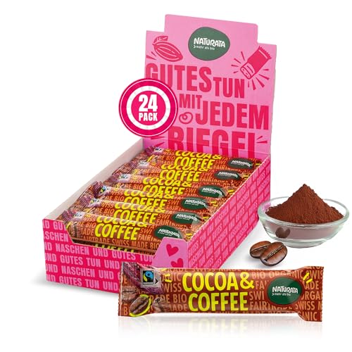 Naturata Bio Cocoa & Coffee Bio-Schoko-Riegel 24 x 33g | 100%, Fair-Trade & Bio-Qualität | Hergestellt in der Schweiz | Mit Kakao-Bohnen & Arabica Kaffee Naturata Bio Cocoa & Coffee Bio-Schoko-Riegel 24 x 33g | 100%, Fair-Trade & Bio-Qualität | Hergestellt in der Schweiz | Mit Kakao-Bohnen & Arabica Kaffee von Naturata