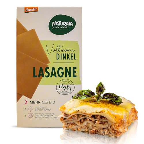Naturata Bio Dinkel-Vollkorn Lasagne-Platten, 250 g | Demeter Dinkel von der Schwäbischen Alb | Fein-nussiger Geschmack für Lasagne & Aufläufe Naturata Bio Dinkel-Vollkorn Lasagne-Platten, 250 g | Demeter Dinkel von der Schwäbischen Alb | Fein-nussiger Geschmack für Lasagne & Aufläufe von Naturata