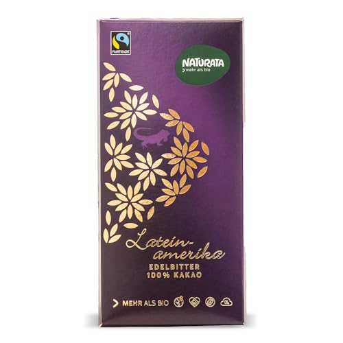 Naturata Edelbitter-Schokolade 100% Kakao 100g | Bio, Vegan & Fairtrade | Ohne Zuckerzusatz | Dunkle Schokolade aus Lateinamerika (Karibik & Ecuador) Naturata Edelbitter-Schokolade 100% Kakao 100g | Bio, Vegan & Fairtrade | Ohne Zuckerzusatz | Dunkle Schokolade aus Lateinamerika (Karibik & Ecuador) von Naturata