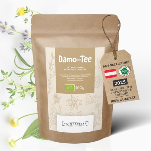 Dr. Elisabeth Damo-Tee | Bio Kräuter-Tee mit Fenchel, Anis, Minze, Salbei, Kamille | Darm & Verdauung | ca. 50 Tassen | Tee Lose 100g von NATURAVELLA HOLISTIC HEALTH