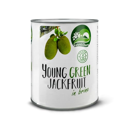 Nature's Charm junge grüne Jackfruit in Lake – Salzig eingelegte, vegane Köstlichkeit – Ideal für Salate, Currys und Suppen – 1 x 2900 g von Nature's Charm