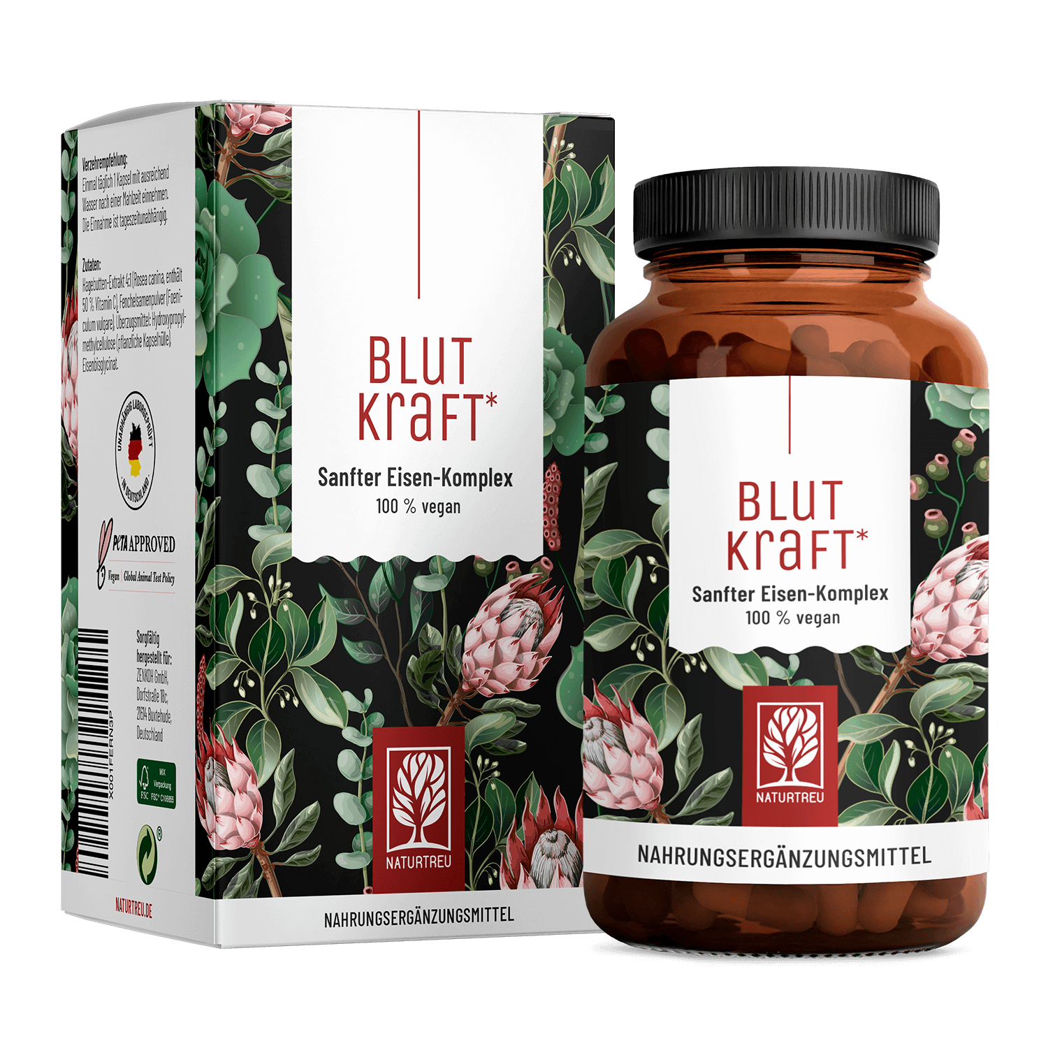Blutkraft: Eisen-Komplex mit Fenchel & Cofaktoren - 1 Dose Blutkraft (die meisten Kunden kaufen 2 Dosen) von NATURTREU