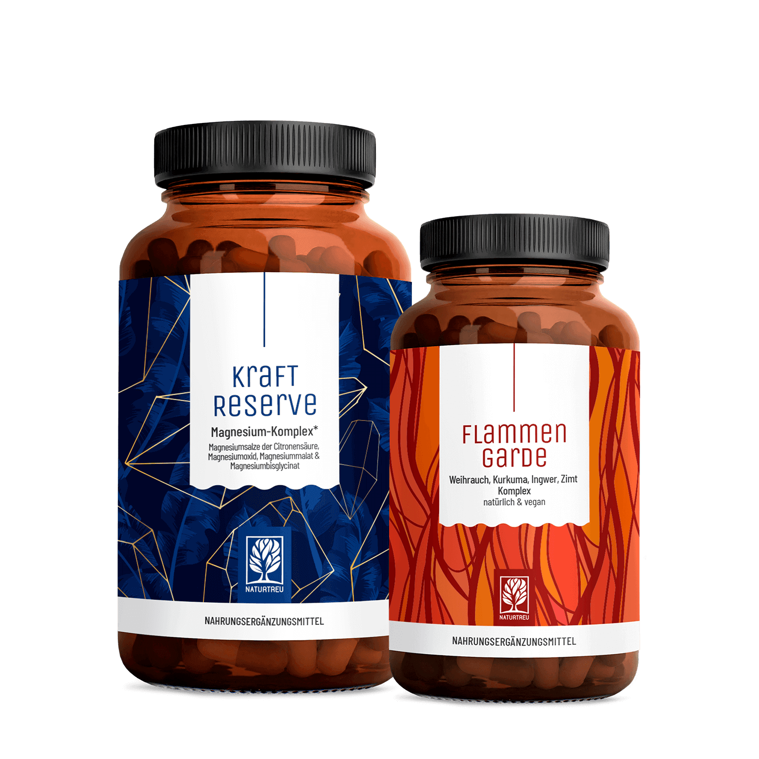 Flammengarde Kraftreserve Paket: Kurkuma, Weihrauch Komplex & Magnesium Flammengarde Kraftreserve Paket: Kurkuma, Weihrauch Komplex & Magnesium von NATURTREU