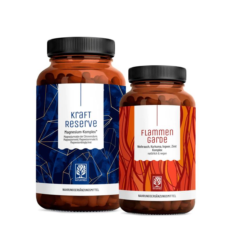 Flammengarde Kraftreserve Paket: Kurkuma, Weihrauch Komplex & Magnesium von NATURTREU