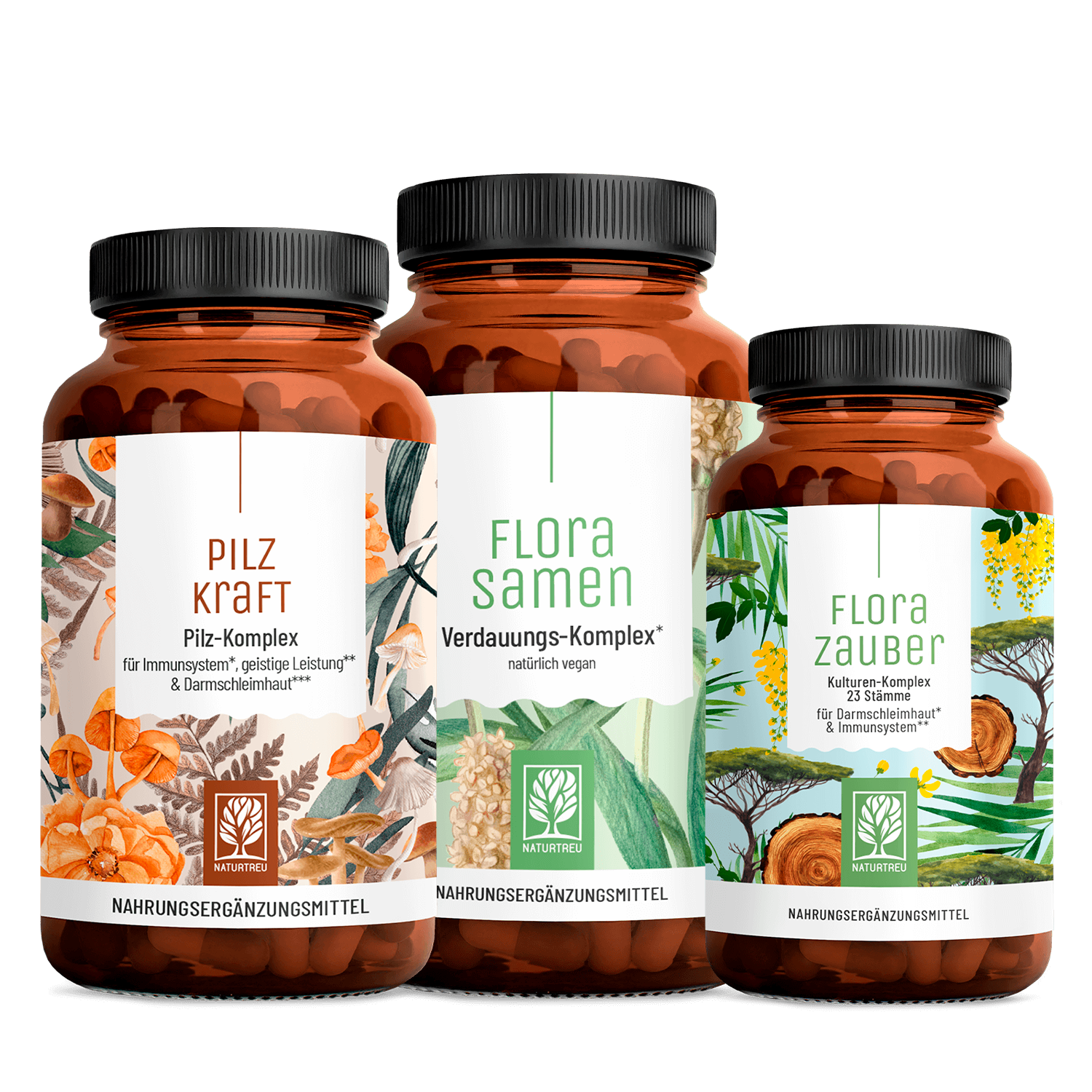 Flora Balance-Paket - Florasamen, Florazauber & Pilzkraft von NATURTREU