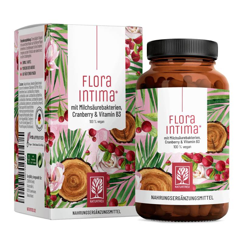 Floraintima - Milchsäurebakterien mit Cranberry & Vitamin B3 - 1 Dose FLORAINTIMA (die meisten Kunden kaufen 2 Dosen) von NATURTREU