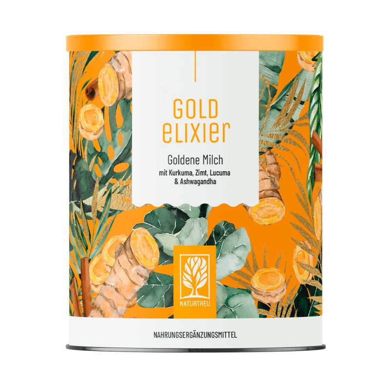 Goldelixier - Goldene Milch mit Kurkuma, Zimt, Lucuma & Ashwagandha - 1 Dose Goldelixier (die meisten Kunden kaufen 2 Dosen) von NATURTREU