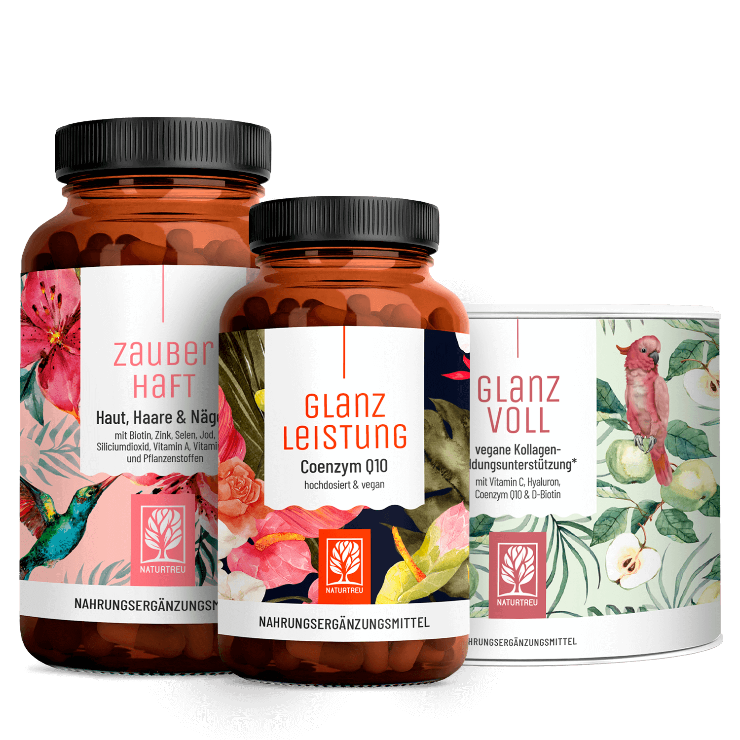 Haut Haare Nägel-Paket: Zauberhaft, Glanzleistung & Glanzvoll Haut Haare Nägel-Paket: Zauberhaft, Glanzleistung & Glanzvoll von NATURTREU