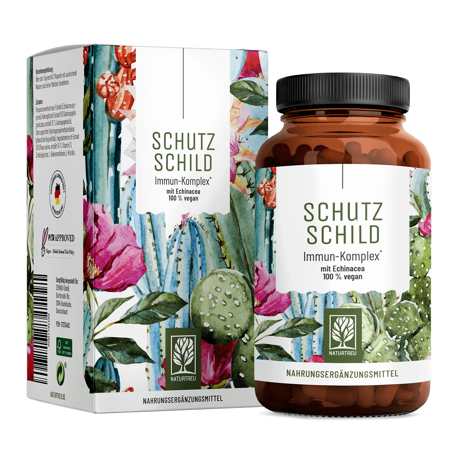 Immun-Komplex mit Echinacea - Schutzschild - 1 Dose Schutzschild (die meisten Kunden kaufen 2 Dosen) von NATURTREU