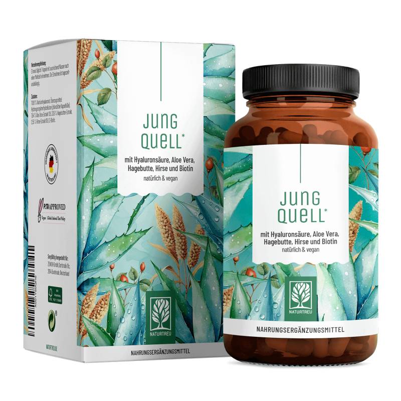 Jungquell: Hyaluronsäure, Aloe Vera, Hagebutte & Biotin von NATURTREU