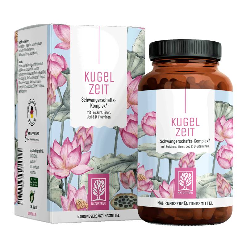 Kugelzeit: Schwangerschafts-Komplex* mit Folsäure, Eisen & Jod - 1 Dose KUGELZEIT (die meisten kaufen 2 Dosen) von NATURTREU