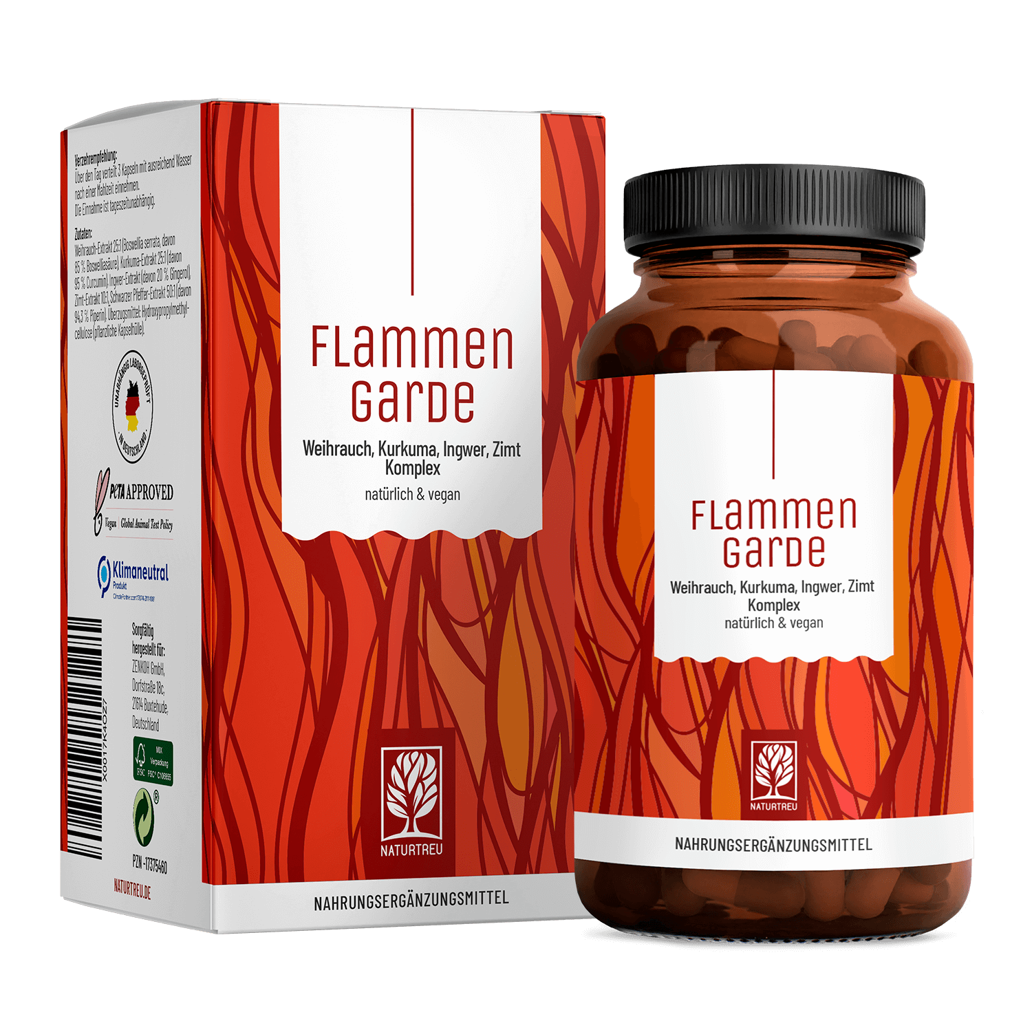 Flammengarde: Kurkuma Weihrauch Komplex mit Ingwer und Zimt - 1 Dose (die meisten Kunden kaufen 2 Dosen) von NATURTREU
