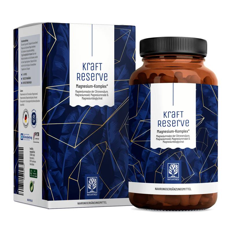 Kraftreserve: Magnesium-Komplex hochdosiert - 1 Dose Kraftreserve (die meisten Kunden kaufen 2 Dosen) von NATURTREU