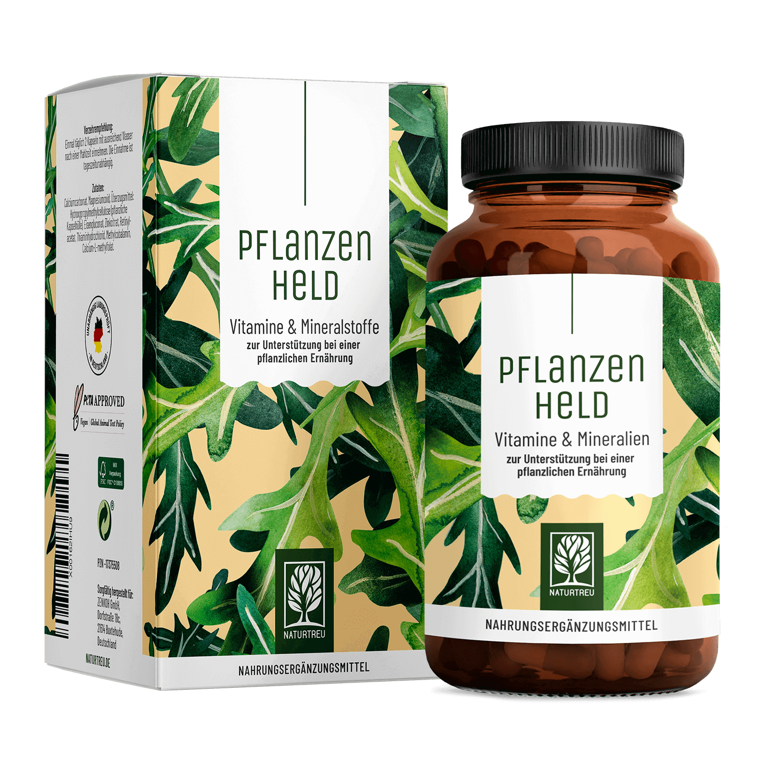 Pflanzenheld: Mikronährstoff-Komplex für Veganer & Vegetarier - 1 Dose Pflanzenheld (die meisten Kunden kaufen 2 Dosen) von NATURTREU