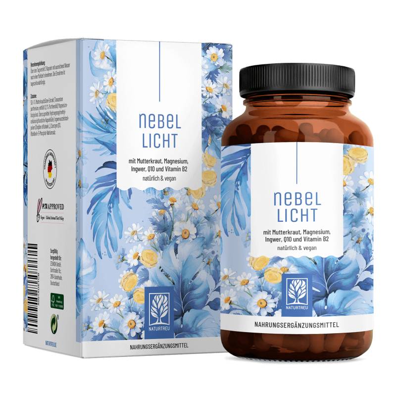 Nebellicht: Mutterkrautblüten, Magnesium, Ingwer, Q10 & Vitamin B2 von NATURTREU