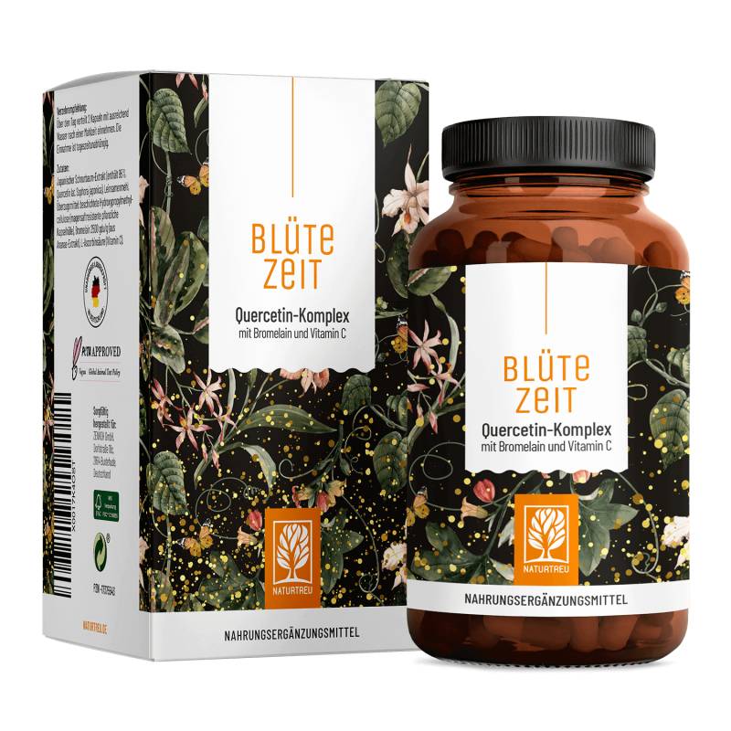 Blütezeit: Quercetin-Komplex mit Bromelain & Vitamin C von NATURTREU