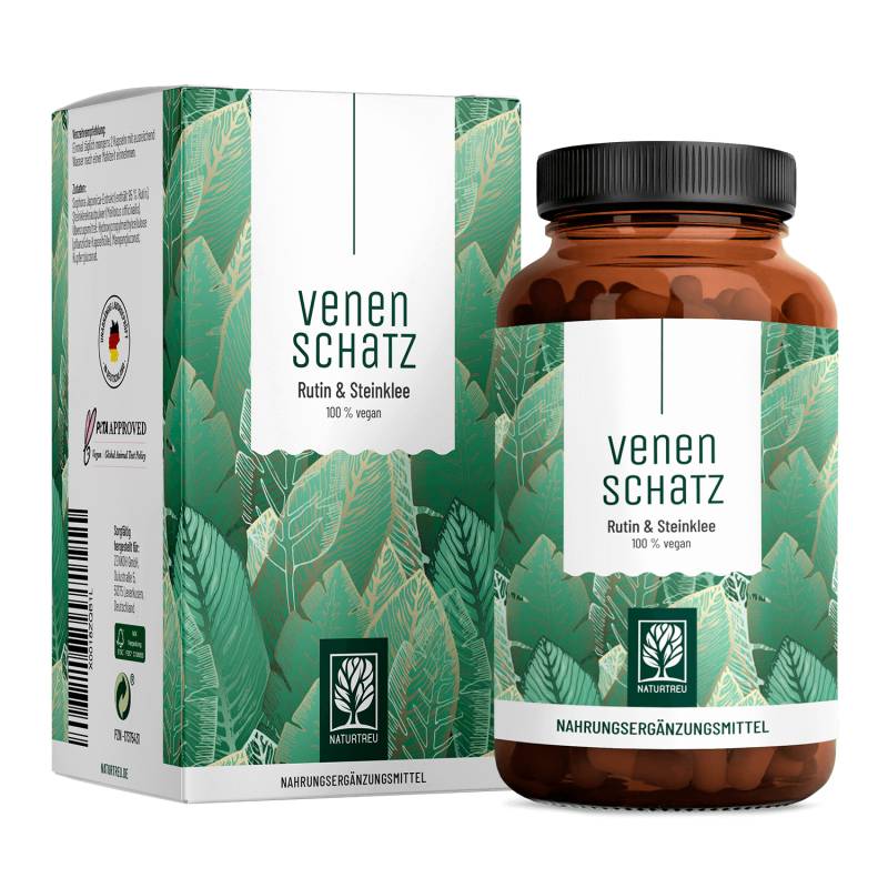 Venenschatz: Rutin & Steinklee Komplex - 1 Dose Venenschatz (die meisten Kunden kaufen 2 Dosen) von NATURTREU