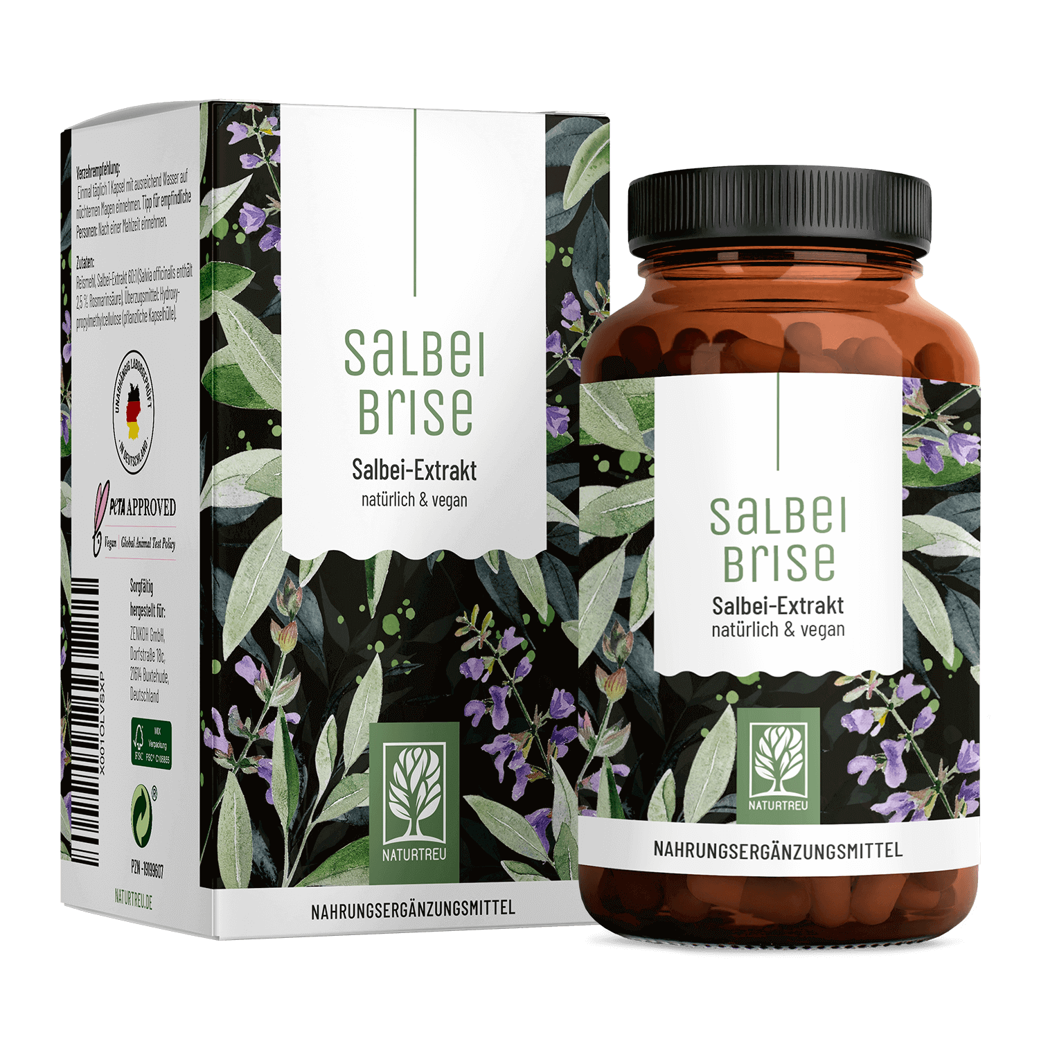 Salbeibrise: Hochdosierter Salbei-Extrakt - 1 Dose SALBEIBRISE (die meisten Kunden kaufen 2 Dosen) von NATURTREU