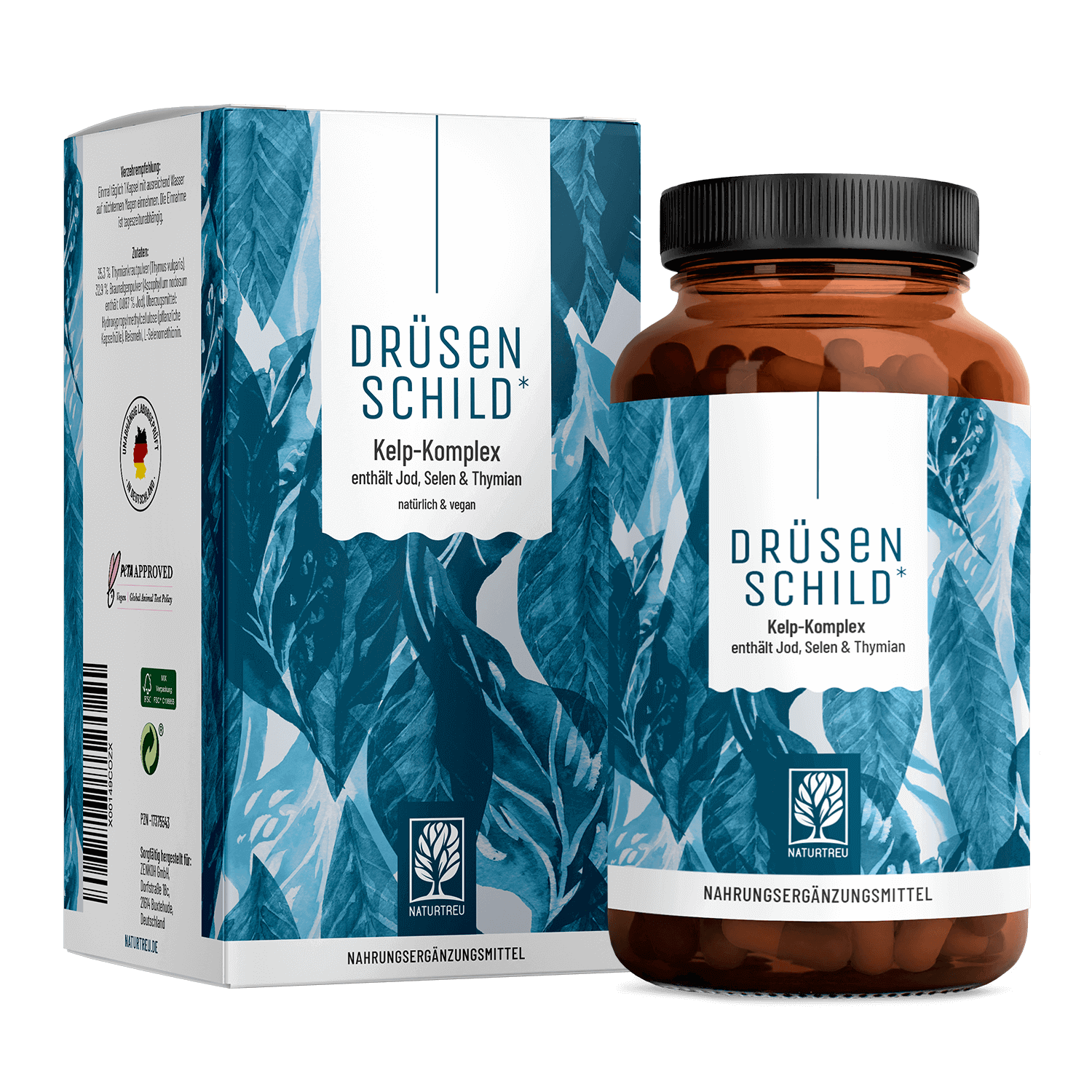 Drüsenschild: Schilddrüse-Komplex mit Jod & Selen - 1 Dose Drüsenschild (die meisten Kunden kaufen 2 Dosen) von NATURTREU
