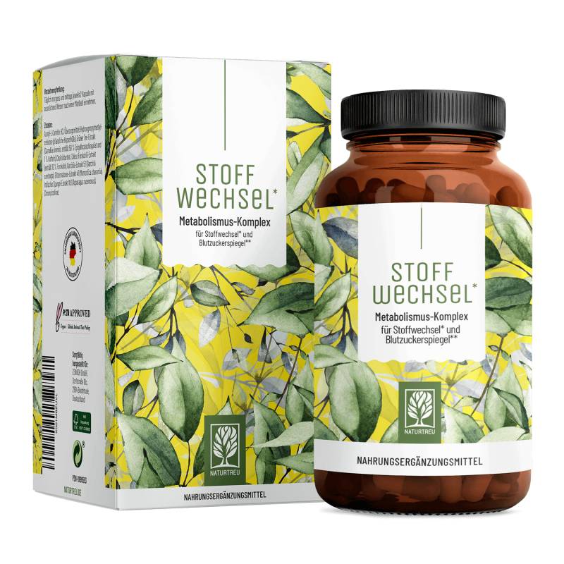 Stoffwechsel - Metabolismus-Komplex für Stoffwechsel* und Blutzuckerspiegel** - 1 Dose Stoffwechsel (die meisten Kunden kaufen 2 Dosen) von NATURTREU