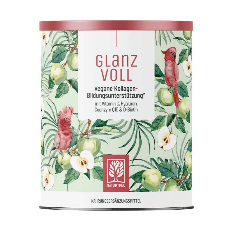 Glanzvoll: Vegane Kollagen-Bildungsunterstützung* mit Vitamin C, Hyaluron, Q10 & D-Biotin - 1 Dose GLANZVOLL (die meisten Kunden kaufen 2 Dosen) von NATURTREU