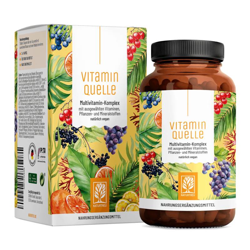 Vitaminquelle - Multivitamin-Komplex mit ausgewählten Vitaminen, Pflanzen- und Mineralstoffen von NATURTREU