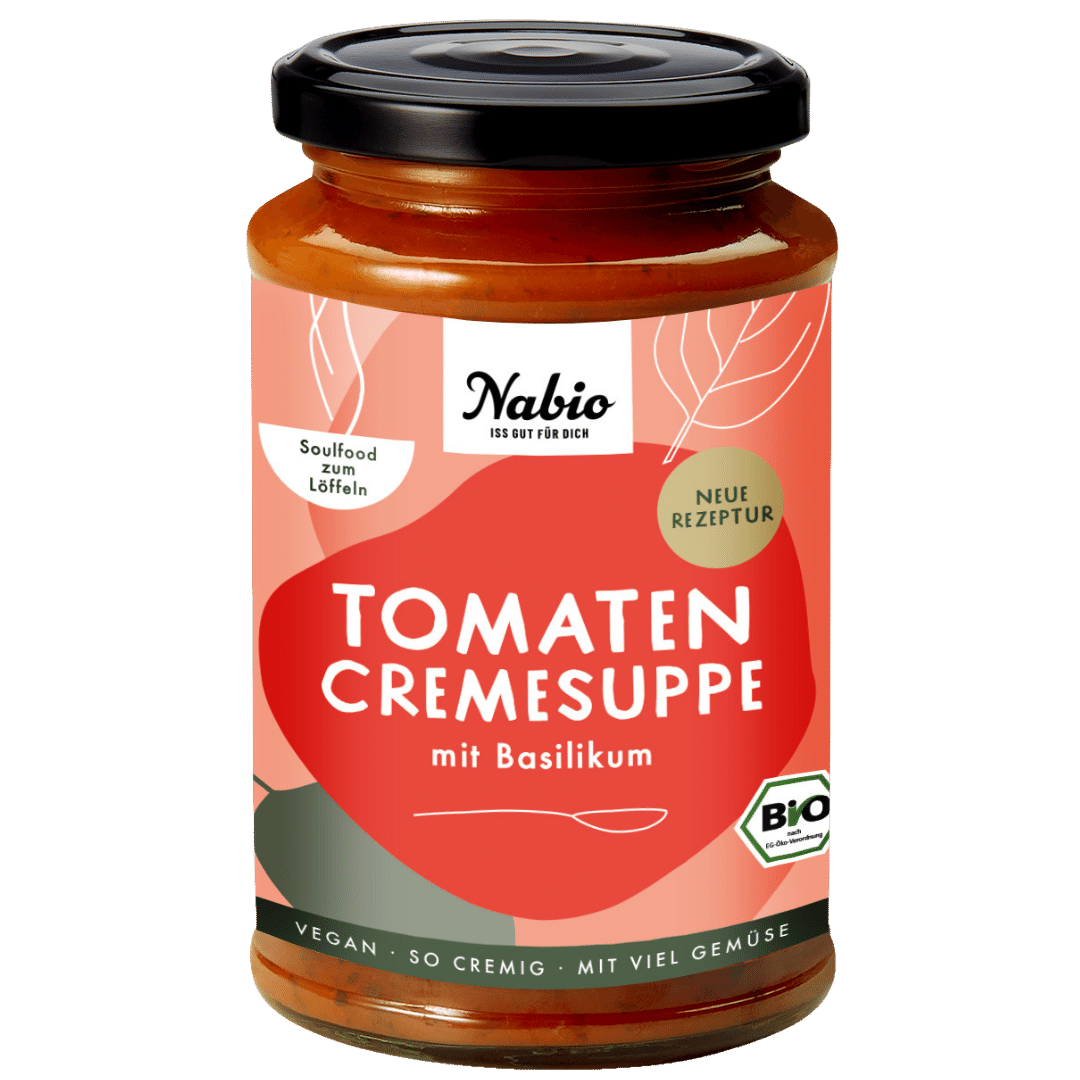 Bio Tomaten Suppe mit Basilikum von NAbio