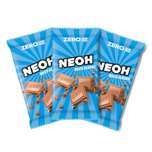 NEOH Low Carb Keto Tafel Schokolade Milch - 1g Zucker / 105kcal pro Portion - 3x66g - Milk Chocolate von NEOH
