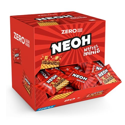 NEOH Low Carb Waffeln Haselnuss Schokolade - Ohne Zuckerzusatz - 80x 11g - Hazelnut Crunch von NEOH