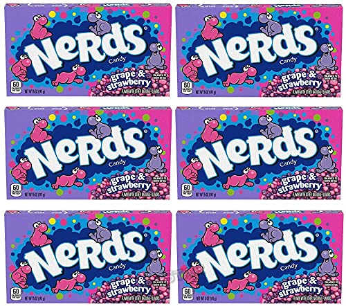 6 x NERDS GRAPE & STRAWBERRY THEATRE BOX 141g von Nerds