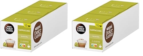 NESCAFÉ DOLCE GUSTO Cappuccino Kaffeekapseln 3er Vorratspack (3 x 15 Portionen) (Packung mit 2) von NESCAFÉ DOLCE GUSTO