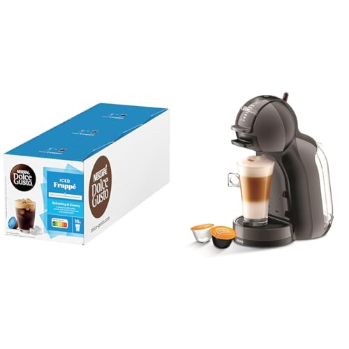 NESCAFÉ DOLCE GUSTO MINI ME by KRUPS schwarz/anthrazit automatische Kaffeekapselmaschine mit NESCAFÉ Dolce Gusto Iced Frappé, 3er Pack (3 x 16 Portionen) von NESCAFÉ DOLCE GUSTO