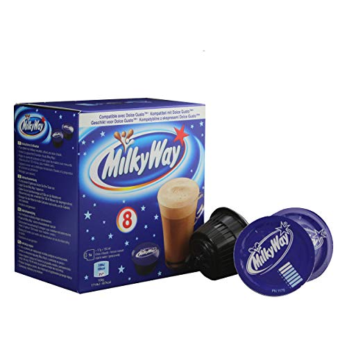 Milky Way Pods Getränkepulver, Kakaogetränk, Schokogetränk, Riegel, Dolce Gusto kompatibel, Kaffeekapseln, 8 Kapseln von NESCAFÉ DOLCE GUSTO