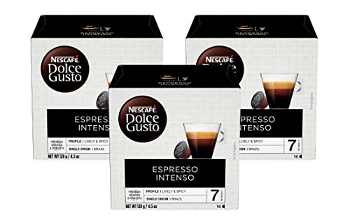 NESCAFE Dolce Gusto, Espresso Intenso, Espresso Coffee, Makes 48 Cups (3 Boxes 16 Capsules) by Nescafé von NESCAFÉ Dolce Gusto