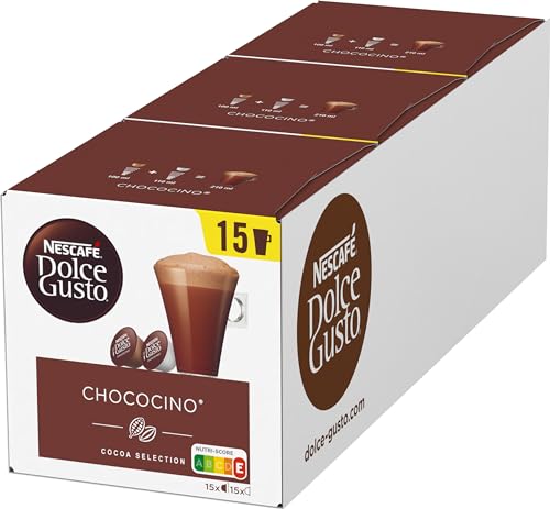 NESCAFÉ Dolce Gusto Chococino | 90 Kapseln Trinkschokolade | Feiner Kakao Geschmack | Cremige Milch und beste Schokolade | Schnelle Zubereitung | Aromaversiegelte Kapseln | 3er Pack (3 x 30 Kapseln) von NESCAFÉ Dolce Gusto