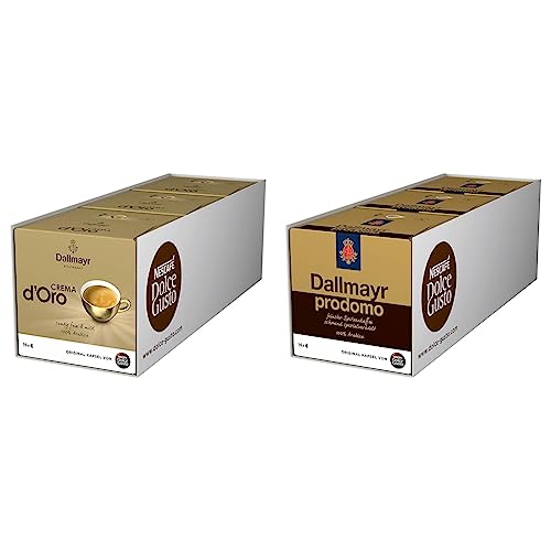 NESCAFÉ Dolce Gusto Dallmayr Crema d'Oro | 48 Kaffeekapseln | 100% Arabica-Bohnen 3er Pack & Dallmayr Prodomo | 48 Kaffeekapseln | Spitzenqualität für einen vollaromatischen Geschmack| 3er Pack von NESCAFÉ DOLCE GUSTO