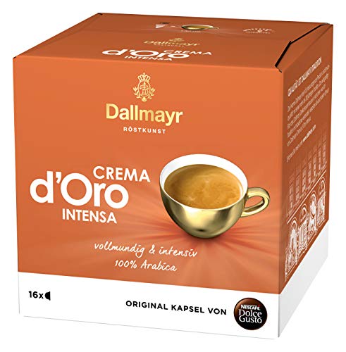 NESCAFÉ Dolce Gusto Dallmayr Crema d´Oro intensa (16 Kaffeekapseln, Intensität 9 von 12, 100% Arabica-Bohnen) 1er Pack (1 x 16 Kapseln) von NESCAFÉ Dolce Gusto