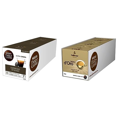 NESCAFÉ Dolce Gusto Espresso Intenso, 48 Kaffeekapseln & Dallmayr Crema d´Oro, 48 Kaffeekapseln von NESCAFÉ DOLCE GUSTO