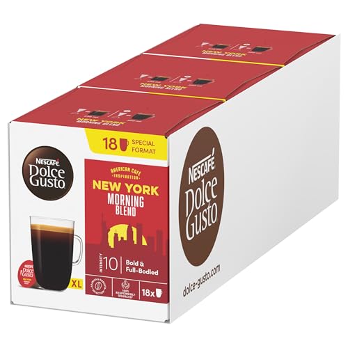 NESCAFÉ DOLCE GUSTO American Café Inspiration New York Morning Blend Kaffeekapseln 3er Pack (3 x 18 Portionen) von NESCAFÉ DOLCE GUSTO