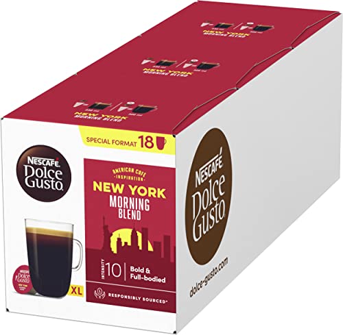 NESCAFÉ Dolce Gusto New York Morning Blend, 54 Kaffeekapseln für 54 Portionen Big Pack 3er Pack (3 x 18 Kapseln) von NESCAFÉ DOLCE GUSTO