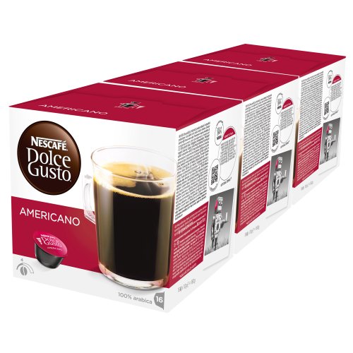 Nescafé Dolce Gusto Caffè Americano, Kaffee, Kaffeekapsel, 3er Pack, 3 x 16 Kapseln von NESCAFÉ Dolce Gusto