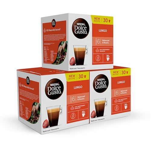 Nescafé Dolce Gusto Caffè Lungo Vorratsbox, 3er Set, Kaffee, Kaffeekapseln, 3 x 30 Kapseln von NESCAFÉ DOLCE GUSTO