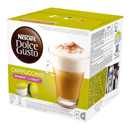 Nescafé Dolce Gusto Cappuccino light, weniger Kalorien, Kaffee, Kaffeekapsel, 16 Kapseln (8 Portionen) von NESCAFÉ Dolce Gusto
